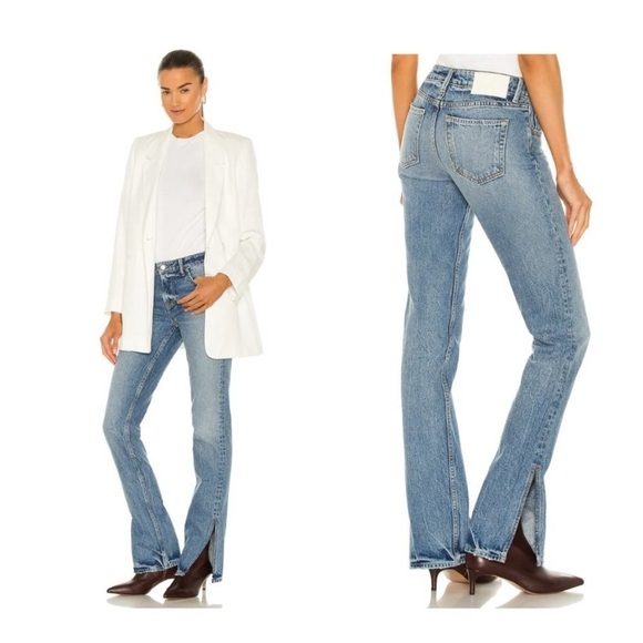 GRLFRND NEW Hailey Low Rise Slim Boot Jeans in Melrose Size 32 - Picture 1 of 13